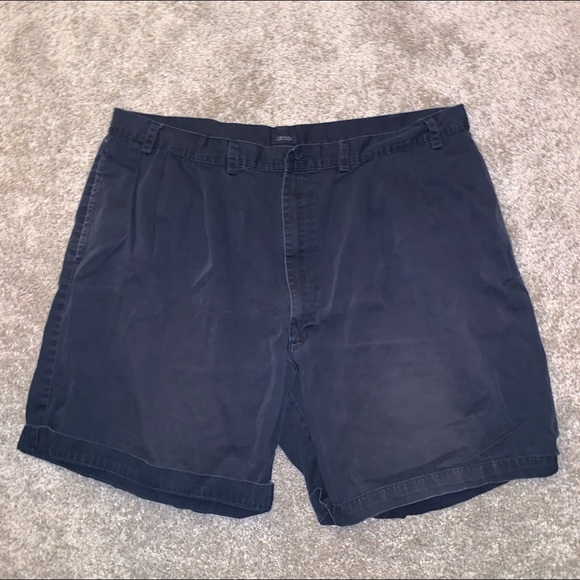 Izod Dark Blue Cotton Dress shorts size Waist 44 - Picture 3 of 11